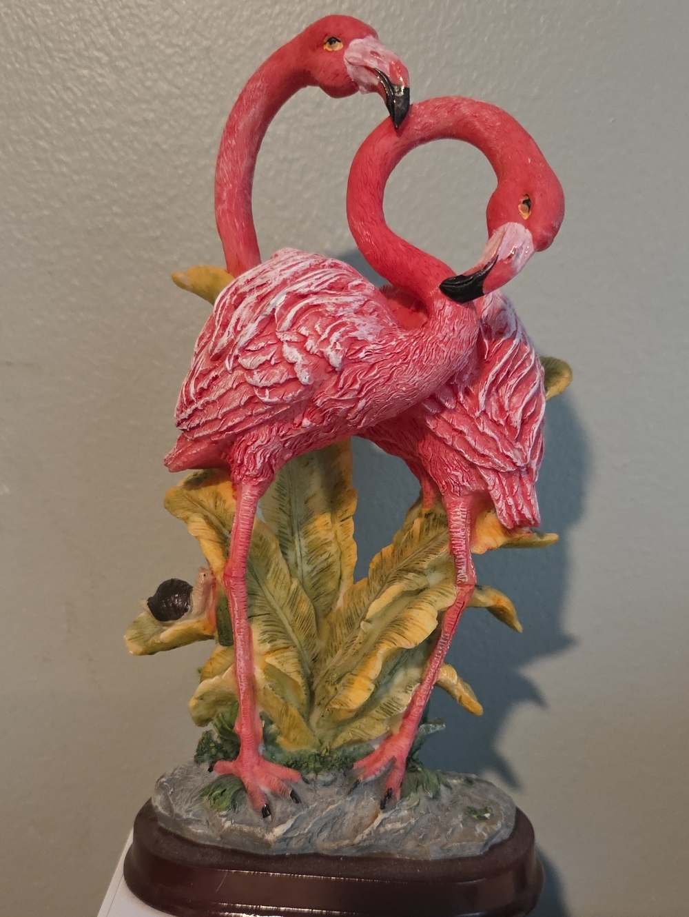 Pink Flamingo Pair Decorative Statue - Home Accents